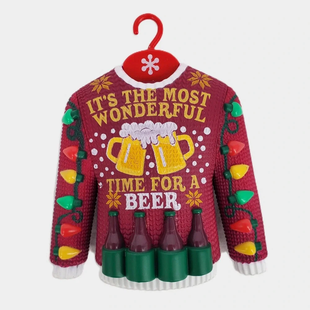 Hallmark Keepsake 2025 Christmas Cheers Ugly Sweater Beer Ornament Matt Johnson
